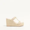 Rockstud Laminierte Nappa-Keilsandaletten 90 mm