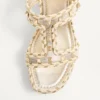Rockstud Laminierte Nappa-Keilsandaletten 90 mm