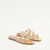 Rockstud Laminierte Nappa-Sandale