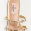 Rockstud Laminierte Nappa-Sandale
