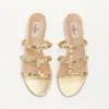 Rockstud Laminierte Nappa-Sandale