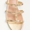 Rockstud Laminierte Nappa-Sandale