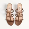 Rockstud Metallic-Sandalen aus Kalbsleder mit 60 mm Absatz