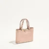 Rockstud Mini-Shoppingtasche aus laminiertem genarbtem Kalbsleder Rockstud Mini-Shoppingtasche aus laminiertem genarbtem Kalbsleder