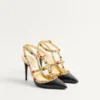Rockstud Pumps aus Kalbsleder mit Cabochon und 100-mm-Kristallen Rockstud Pumps aus Kalbsleder mit Cabochon und 100-mm-Kristallen