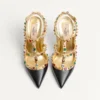Rockstud Pumps aus Kalbsleder mit Cabochon und 100-mm-Kristallen Rockstud Pumps aus Kalbsleder mit Cabochon und 100-mm-Kristallen