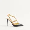Rockstud Pumps aus Kalbsleder mit Cabochon und 100-mm-Kristallen Rockstud Pumps aus Kalbsleder mit Cabochon und 100-mm-Kristallen