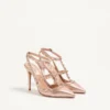 Rockstud Pumps aus laminiertem Nappaleder 100 mm