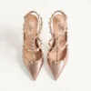 Rockstud Pumps aus laminiertem Nappaleder 100 mm