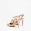 Rockstud Pumps aus laminiertem Nappaleder 100 mm
