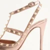 Rockstud Pumps aus laminiertem Nappaleder 100 mm
