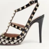 Rockstud Pumps aus Pied-De-Poule-Stoff 100 mm