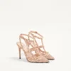 Rockstud-Pumps mit Riemchen und 100-mm-Absatz
