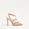 Rockstud-Pumps mit Riemchen und 100-mm-Absatz