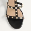 Rockstud-Sandalen aus Kalbsleder mit Fesselriemchen und 60-mm-Absatz