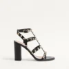 Rockstud-Sandalen mit Fesselriemchen 90 mm
