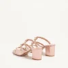 Rockstud Slide Sandal aus laminiertem Nappaleder 60 mm