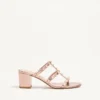 Rockstud Slide Sandal aus laminiertem Nappaleder 60 mm