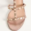 Rockstud Slide Sandal aus laminiertem Nappaleder 60 mm