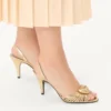 Royal Sandal aus laminiertem Nappaleder 85 mm