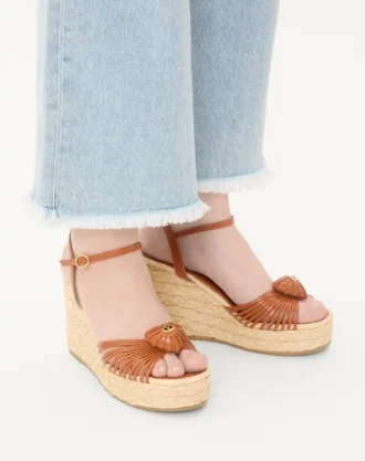 Royal Wedge Kidskin Sandal 100 mm Royal Wedge Kidskin Sandal 100 mm