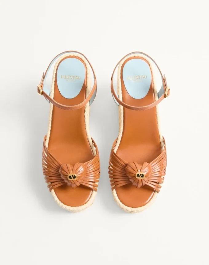 Royal Wedge Kidskin Sandal 100 mm Royal Wedge Kidskin Sandal 100 mm