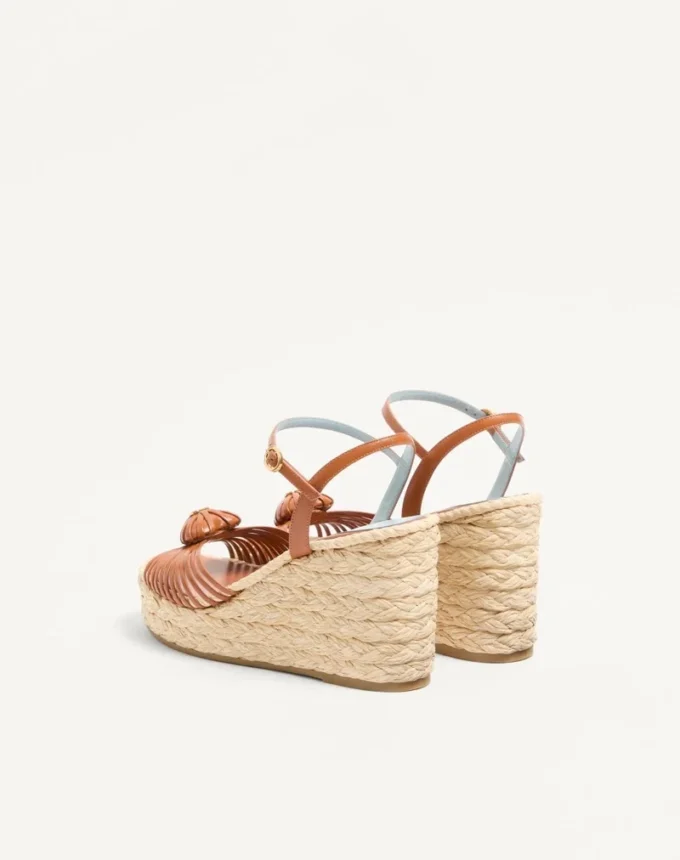 Royal Wedge Kidskin Sandal 100 mm Royal Wedge Kidskin Sandal 100 mm