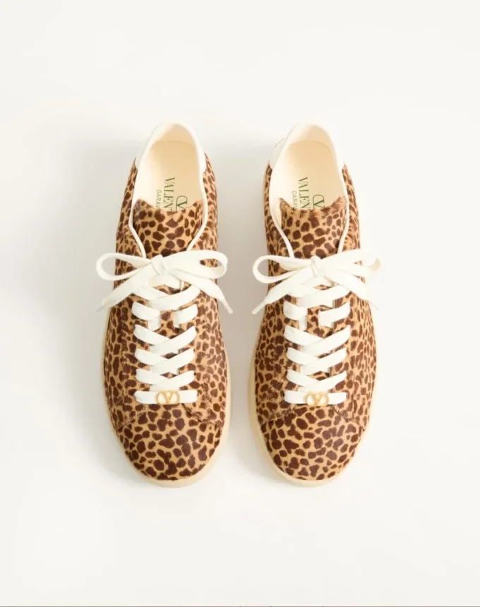 Royco Sneaker aus Haar-Kalbsleder mit Fauve Eclat-Print und Nappa-Kalbsleder Royco Sneaker aus Haar-Kalbsleder mit Fauve Eclat-Print und Nappa-Kalbsleder