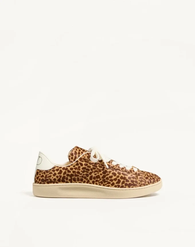 Royco Sneaker aus Haar-Kalbsleder mit Fauve Eclat-Print und Nappa-Kalbsleder Royco Sneaker aus Haar-Kalbsleder mit Fauve Eclat-Print und Nappa-Kalbsleder