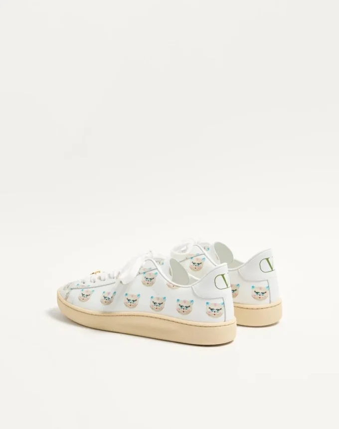 Royco Sneaker aus Nappakalbsleder mit Le Chat De La Maison-Motiv Royco Sneaker aus Nappakalbsleder mit Le Chat De La Maison-Motiv