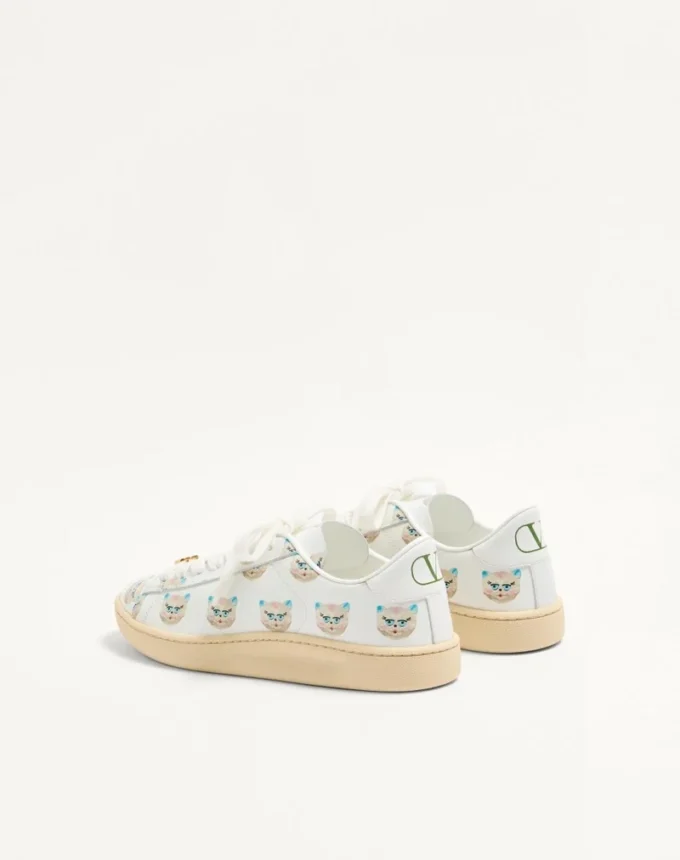 Royco Sneaker aus Nappakalbsleder mit Le Chat De La Maison-Motiv Royco Sneaker aus Nappakalbsleder mit Le Chat De La Maison-Motiv