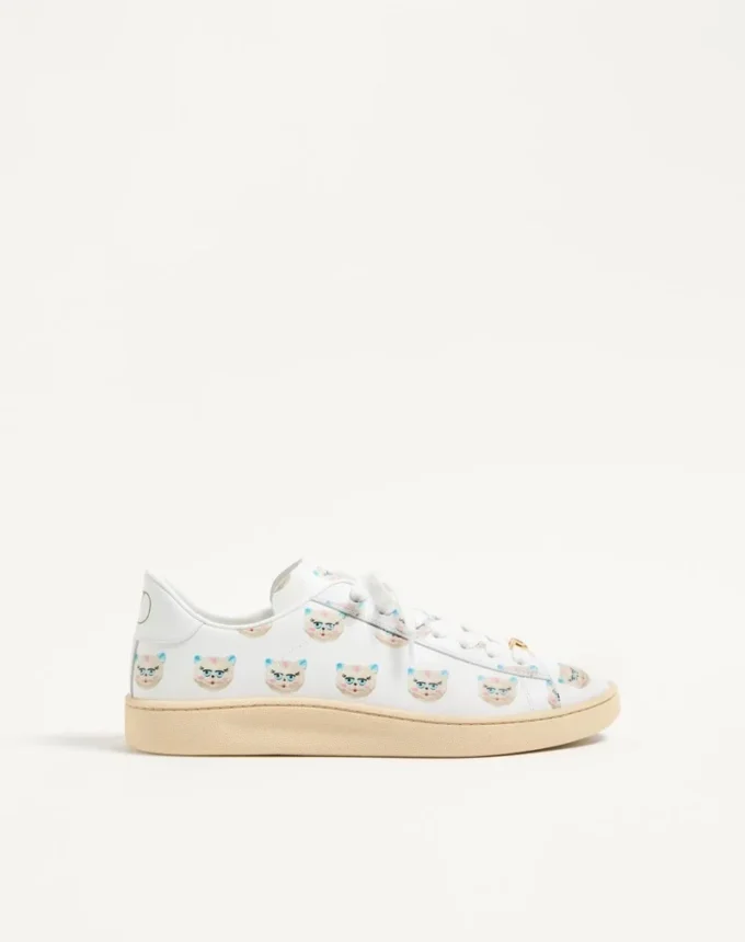 Royco Sneaker aus Nappakalbsleder mit Le Chat De La Maison-Motiv Royco Sneaker aus Nappakalbsleder mit Le Chat De La Maison-Motiv