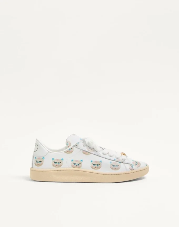 Royco Sneaker aus Nappakalbsleder mit Le Chat De La Maison-Motiv Royco Sneaker aus Nappakalbsleder mit Le Chat De La Maison-Motiv