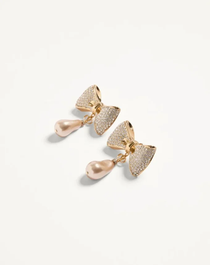 San Fin Metall-Ohrringe mit Swarovski®-Kristallen und Perlen