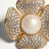 San Fin Metall-Ohrringe mit Swarovski®-Kristallen und Perlen