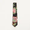 Seidenkrawatte mit Papierblumenmuster