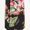 Seidenkrawatte mit Papierblumenmuster