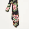 Seidenkrawatte mit Papierblumenmuster