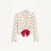 Shantung-Jacke mit Pludepois-Print Shantung-Jacke mit Pludepois-Print