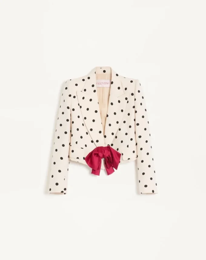 Shantung-Jacke mit Pludepois-Print Shantung-Jacke mit Pludepois-Print