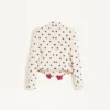 Shantung-Jacke mit Pludepois-Print Shantung-Jacke mit Pludepois-Print