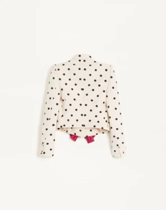 Shantung-Jacke mit Pludepois-Print Shantung-Jacke mit Pludepois-Print