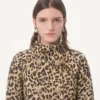 Stoffmantel mit Animalier-Print Stoffmantel mit Animalier-Print