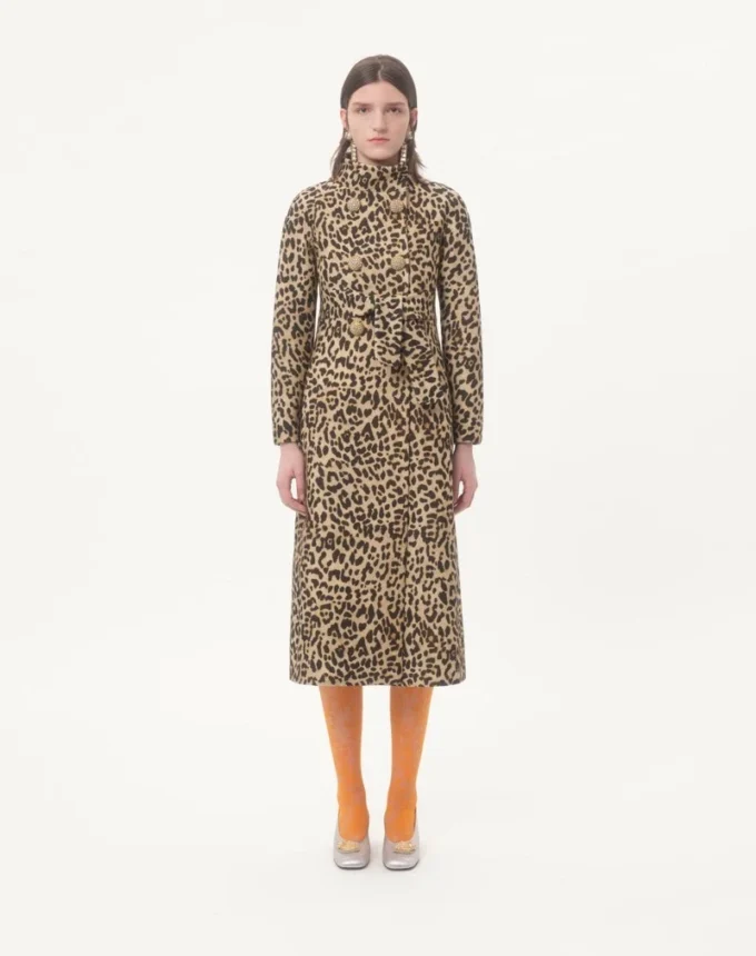 Stoffmantel mit Animalier-Print Stoffmantel mit Animalier-Print