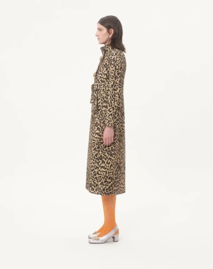 Stoffmantel mit Animalier-Print Stoffmantel mit Animalier-Print