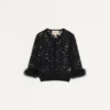 Strickjacke aus Spitze und Baumwolle Strickjacke aus Spitze und Baumwolle