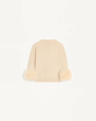 Strickjacke mit Federn Strickjacke mit Federn