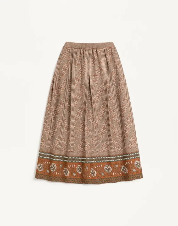 Strickrock mit Lurex-Jacquardmuster Strickrock mit Lurex-Jacquardmuster