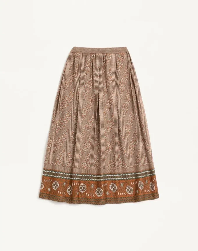 Strickrock mit Lurex-Jacquardmuster Strickrock mit Lurex-Jacquardmuster