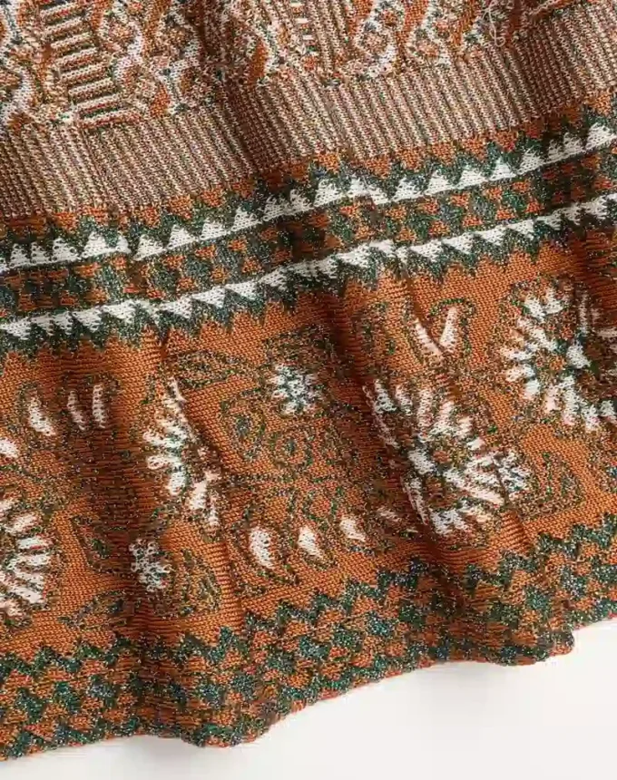 Strickrock mit Lurex-Jacquardmuster Strickrock mit Lurex-Jacquardmuster